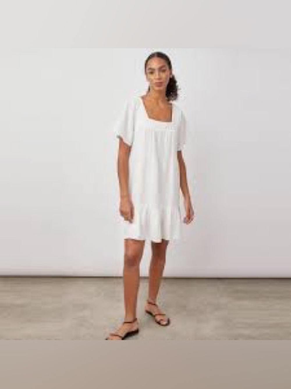 Rails Women's Valentina WhiteCotton Gauze  Dress Large